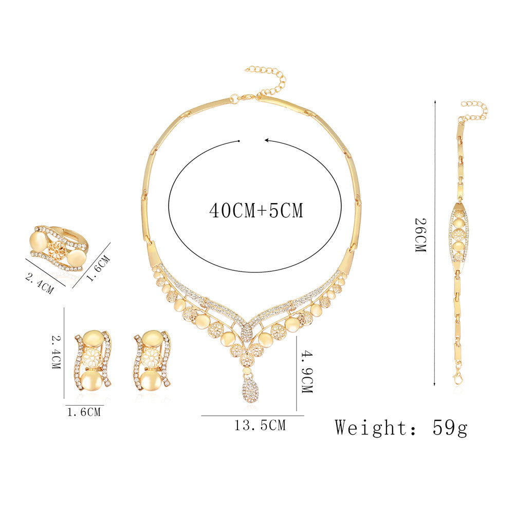 Übertriebenes Brautschmuck-Set 4-teilig