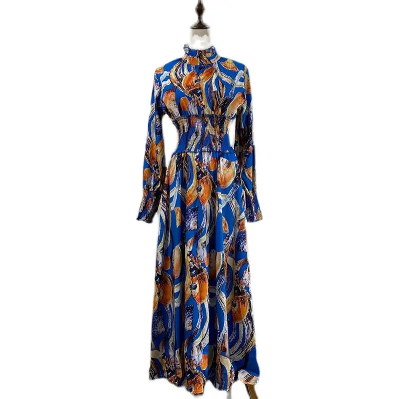 Damen Mode Langarmkleid