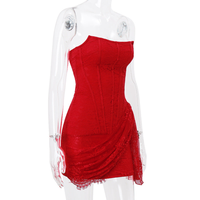 Süßes Rückenschnürkleid Modisch
