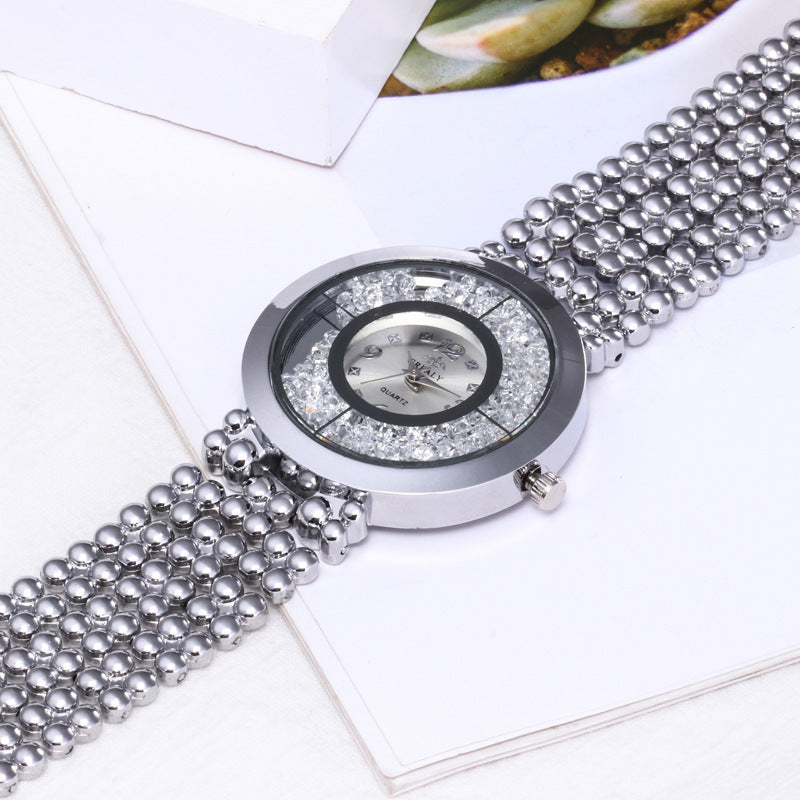 Elegante Damen-Armbanduhr mit Strass