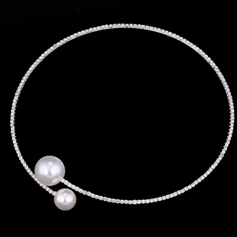 Braut-Hochzeitsset Kristall-Perlen-Diamant-Kragen