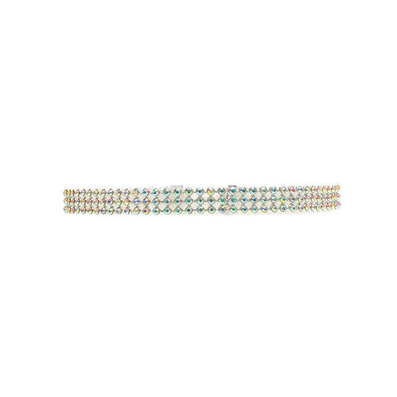 Elegante Halskette mit Kristallen und Strass für Damen