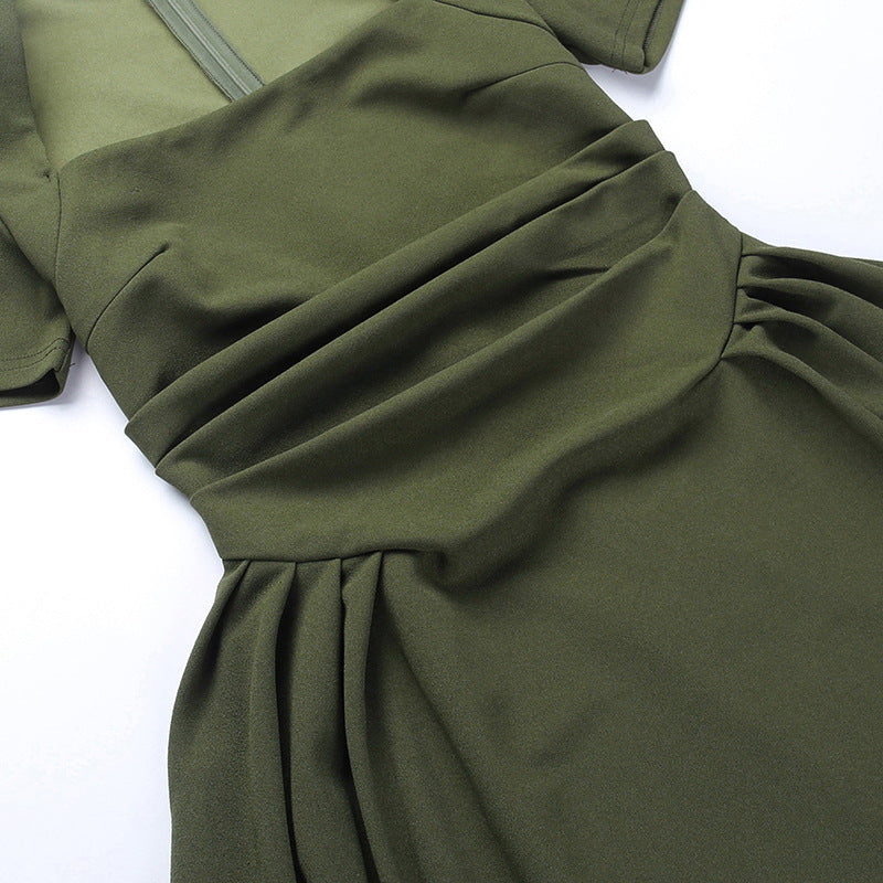 Damenmode Kurzarmkleid im Frühlingsstil