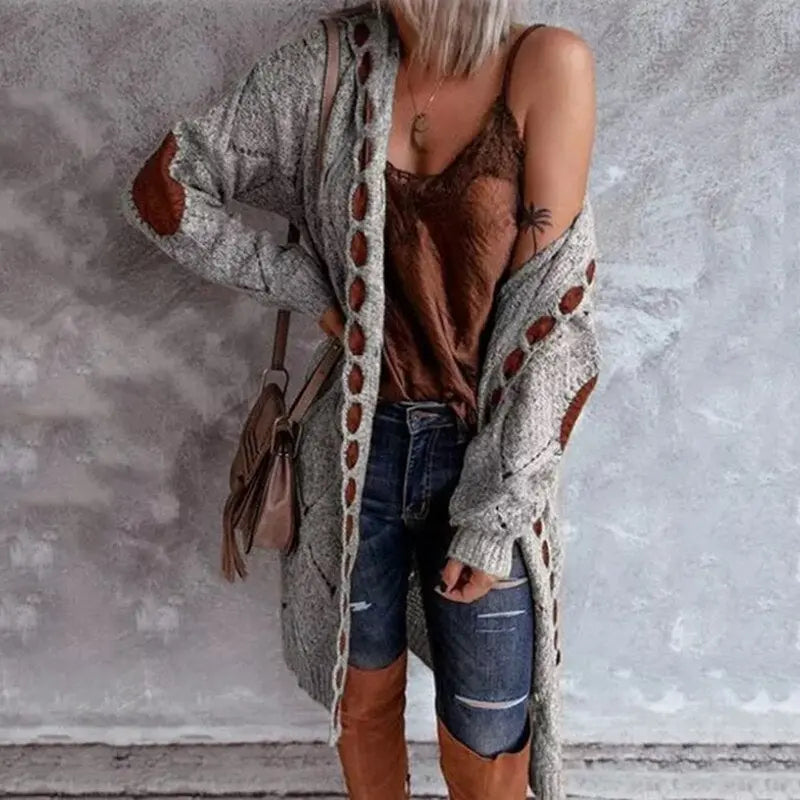 Langarm-Strickjacke