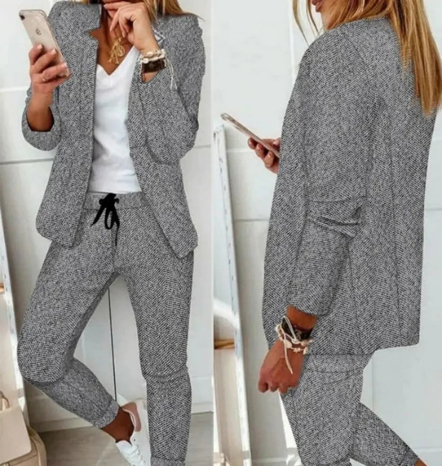 Casual-Anzug-Set (Hose + Jacke)