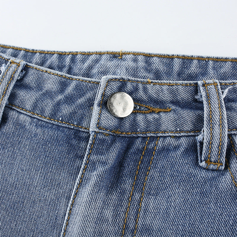 Damenjeans mit hoher Taille