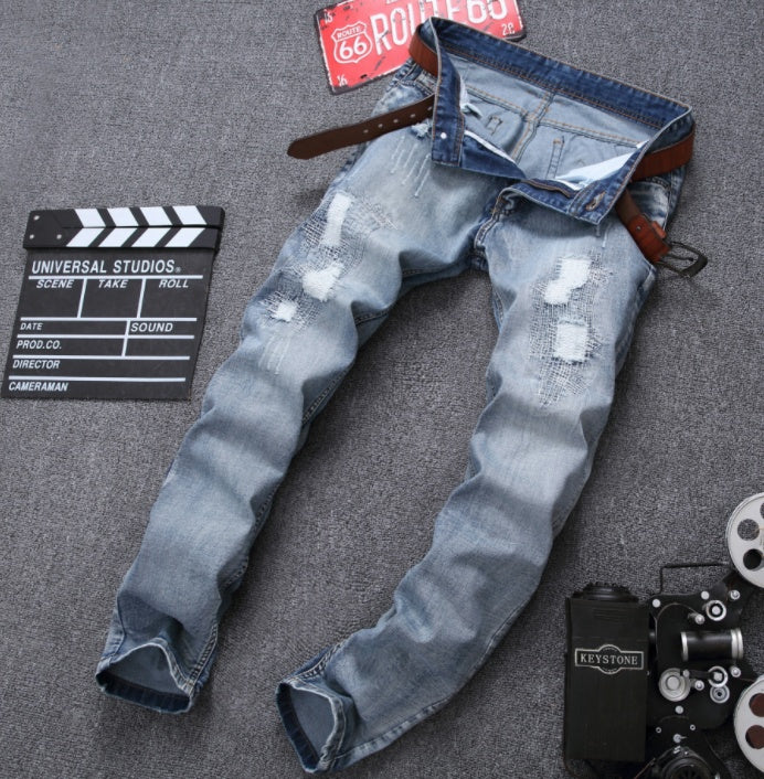 Zerrissene Denim Hosen Jogger für Herren