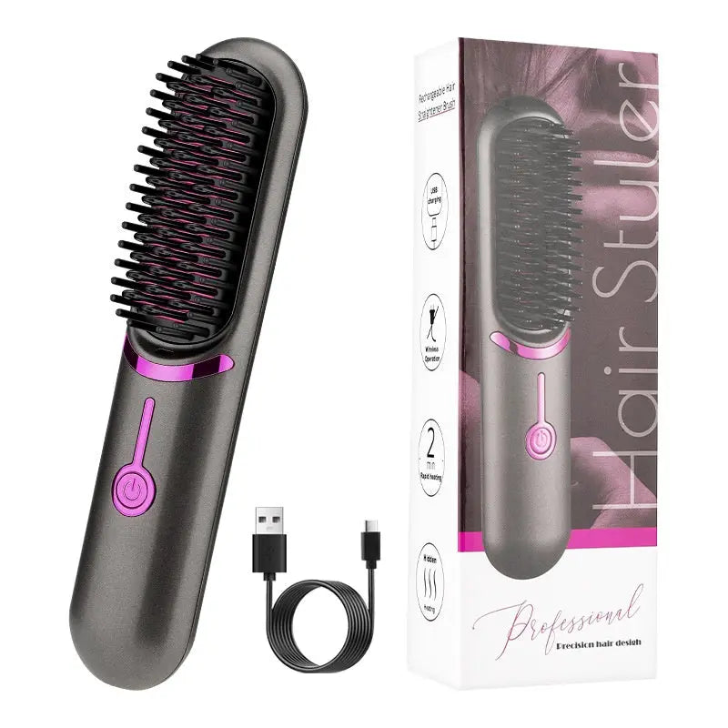 Drahtloser gerader Kamm USB-Lade-Friseurkammrollen