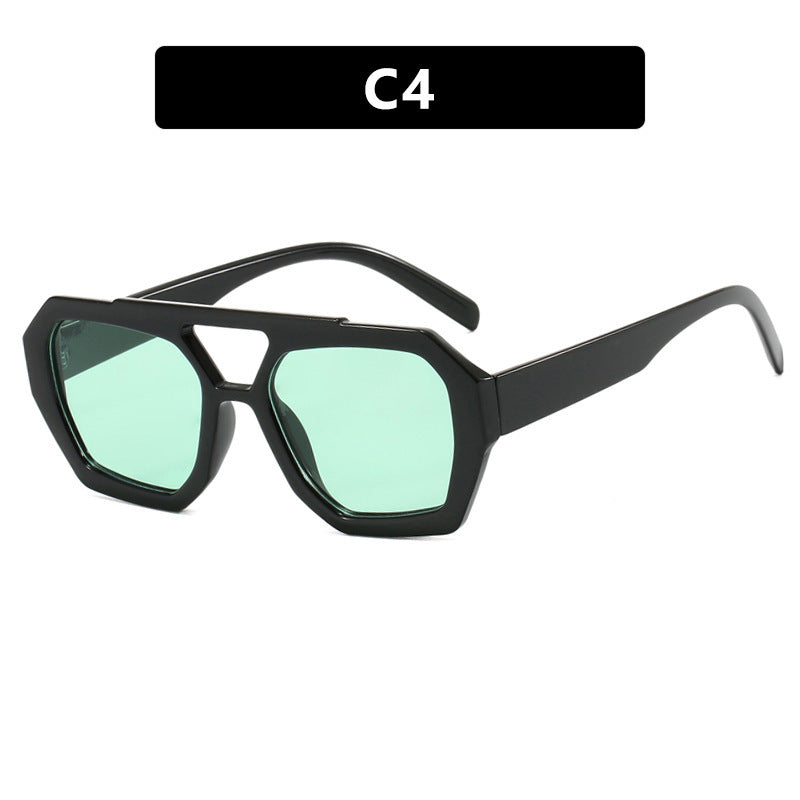 Großer Rand Sonnenbrille mit Doppelstrahl