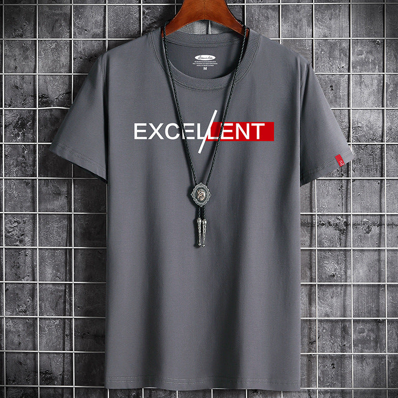 Herren Sommer Baumwoll-Kurzarm-T-Shirt