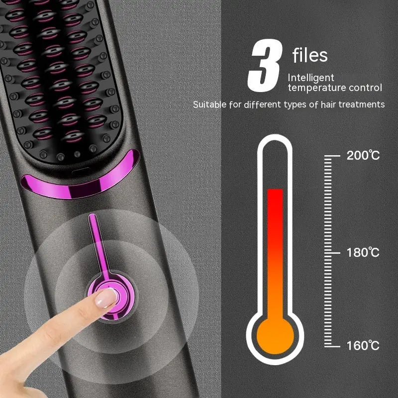 Drahtloser gerader Kamm USB-Lade-Friseurkammrollen