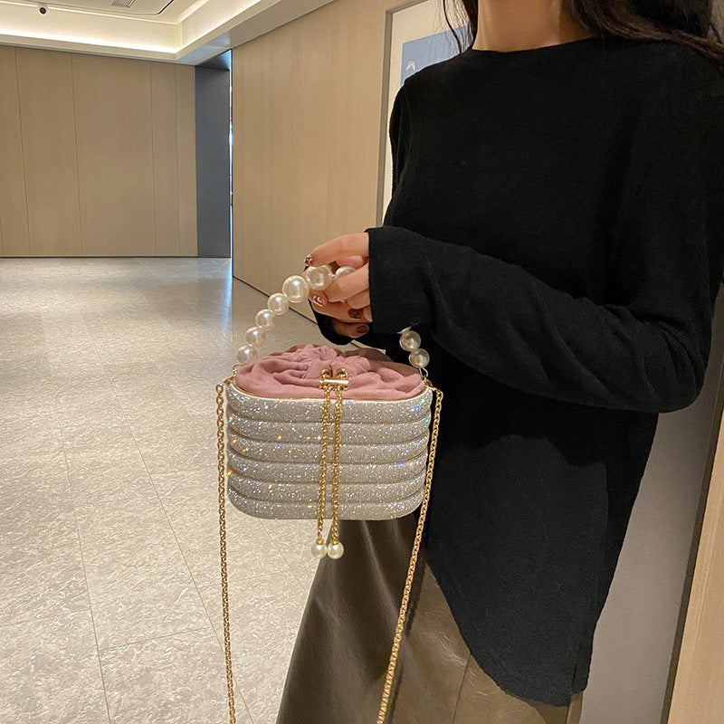 Elegante Perlen Crossbody-Tasche