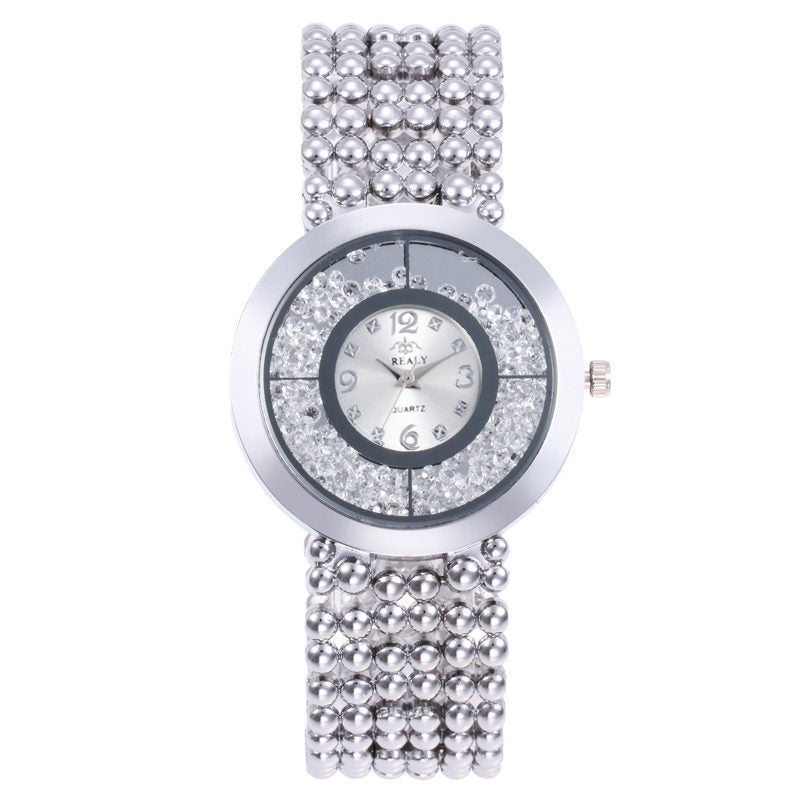 Elegante Damen-Armbanduhr mit Strass