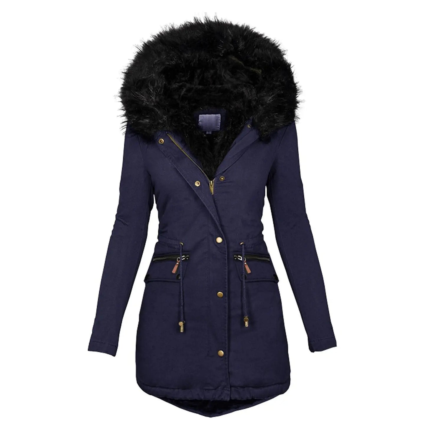 Winterjacke mit Fell an der Kapuze