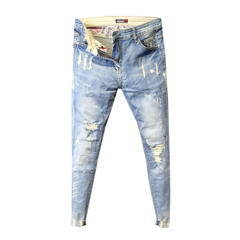 Trendige Slim-Fit Elastische Herrenhose mit Engem Bein