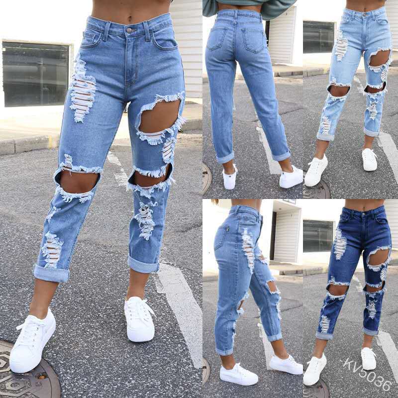 Stilvolle Persönlichkeits-Jeans im geraden Schnitt