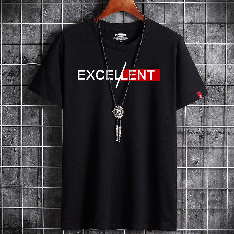 Herren Sommer Baumwoll-Kurzarm-T-Shirt