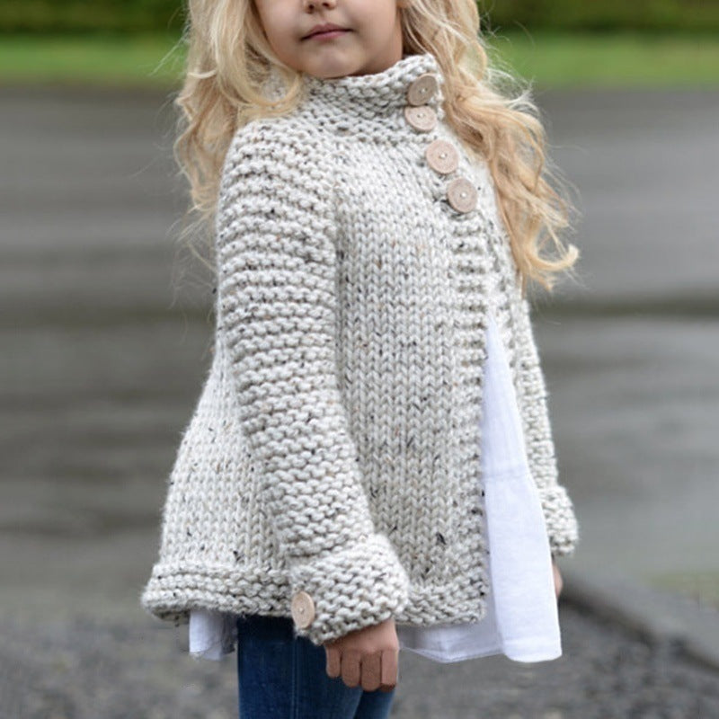 Mädchen Strick-Cardigan mit Kaninchenhaar-Anteil - FashionGlam