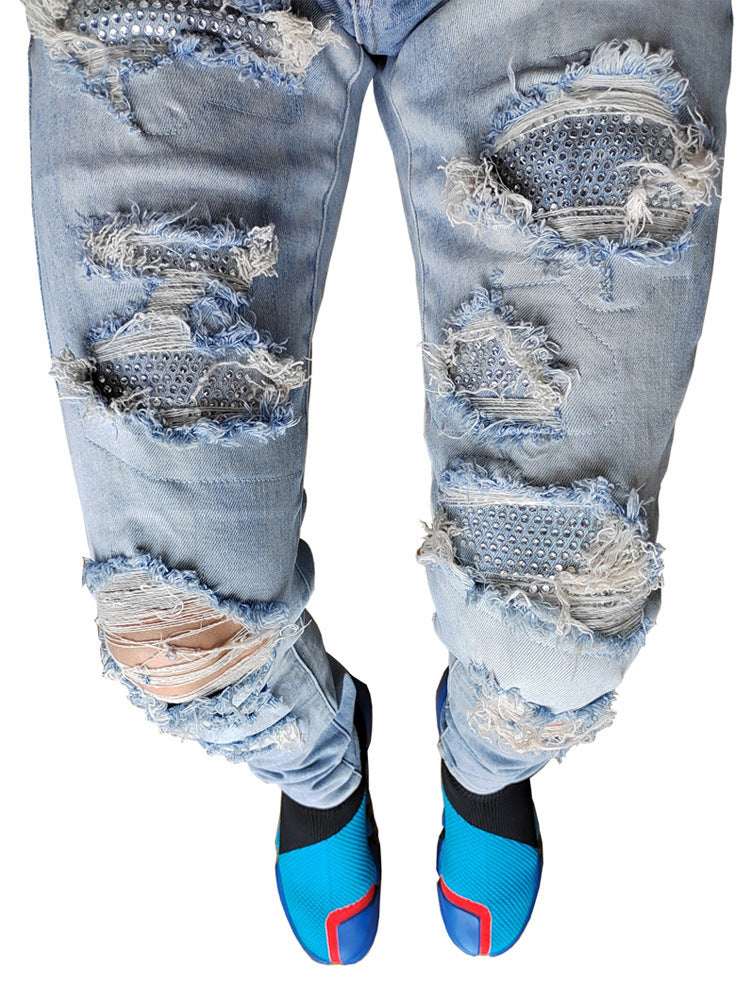 Herrenmode Stretch-Slim-Jeans mit Persönlichkeit