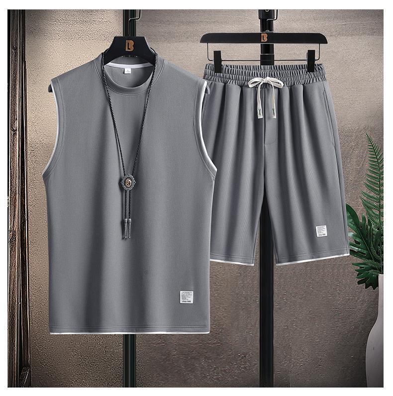 Herren Sommer Kurzarm Shorts Freizeit Sport Anzug