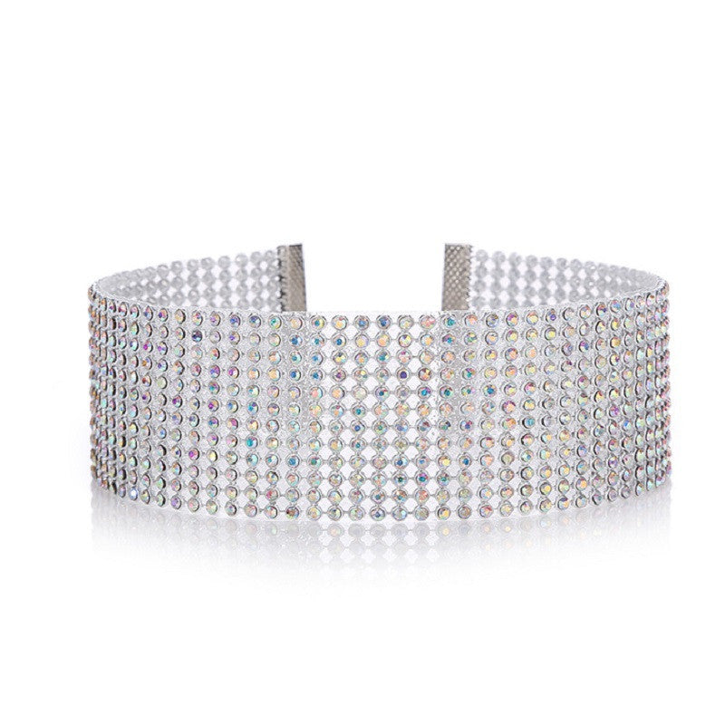 Elegante Halskette mit Kristallen und Strass für Damen