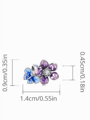 Sterling Silber S925 Vergoldetes Armband mit Bunten Perlen