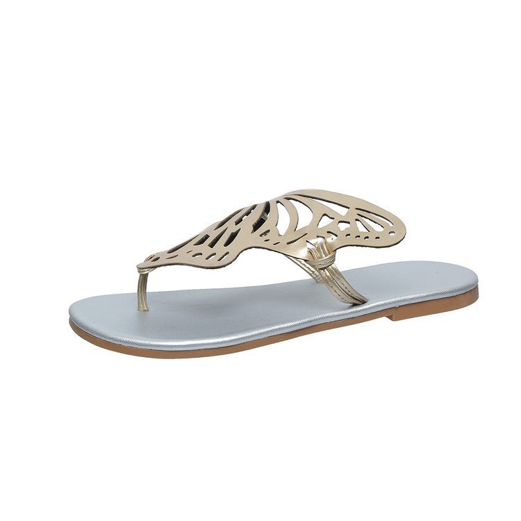 Sommerliche Schmetterling-Flip-Flops Neue flache Slides für Frauen