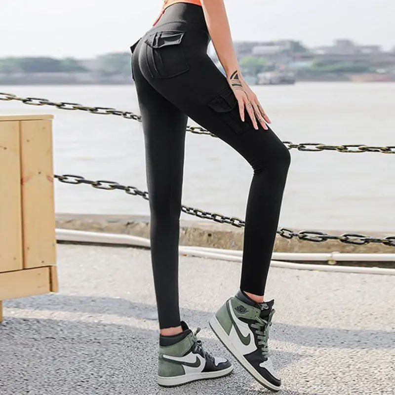 Hohe Taille Leggings mit Taschen für Workout, Gym und Yoga
