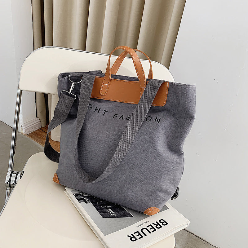 Modische Canvas-Schultertasche mit großer Kapazität