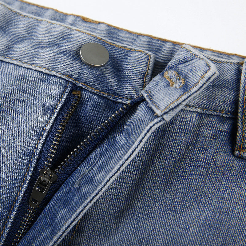 Denim-Hose mit geradem Bein