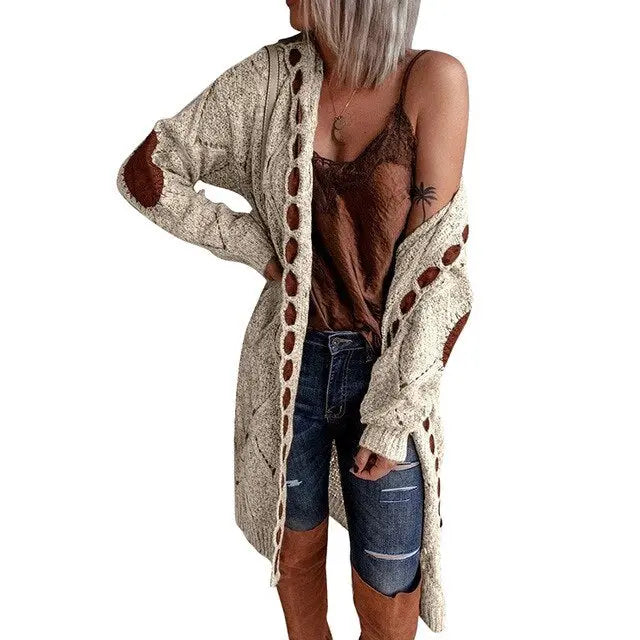 Langarm-Strickjacke