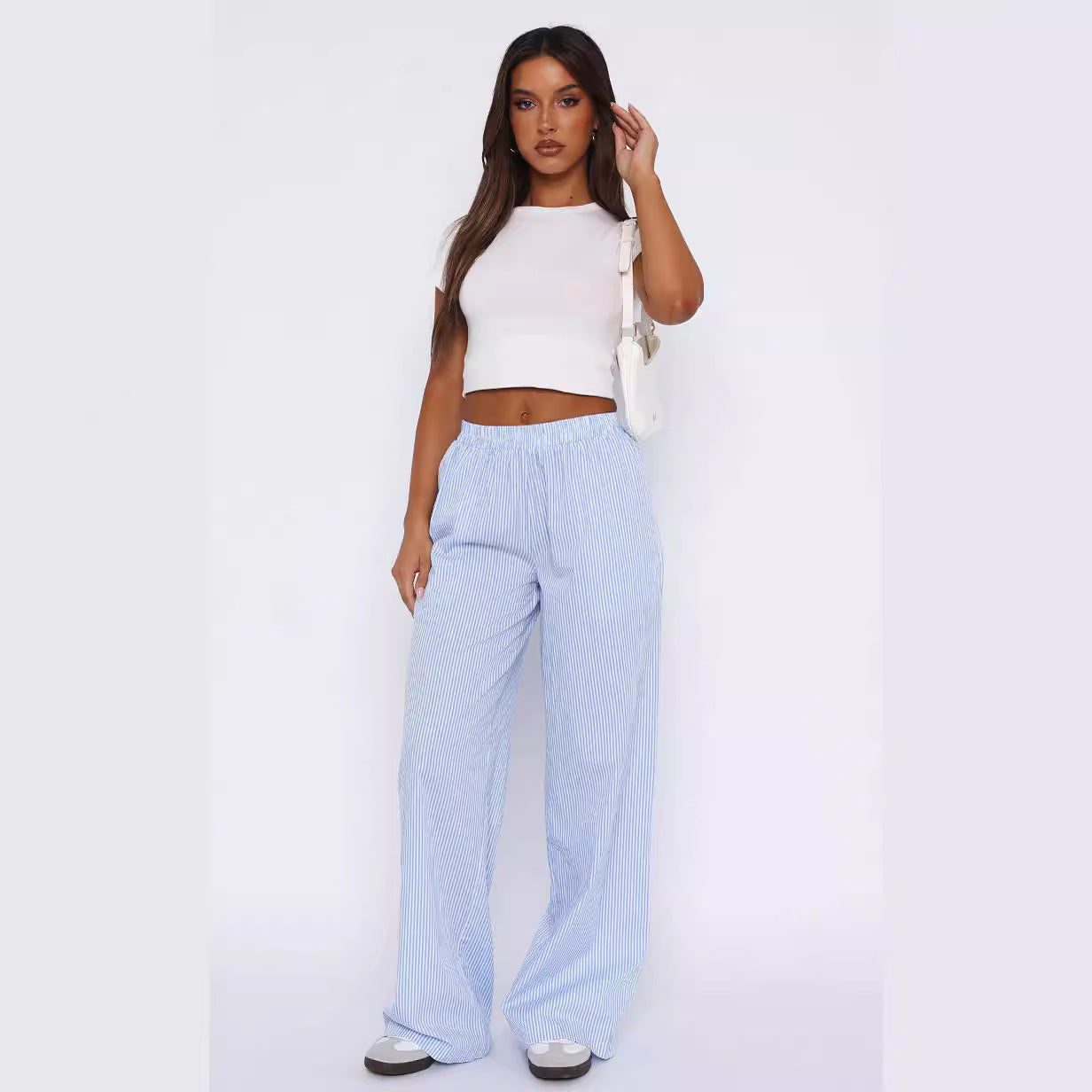 Gestreifte Casual Hose mit modischem Flair