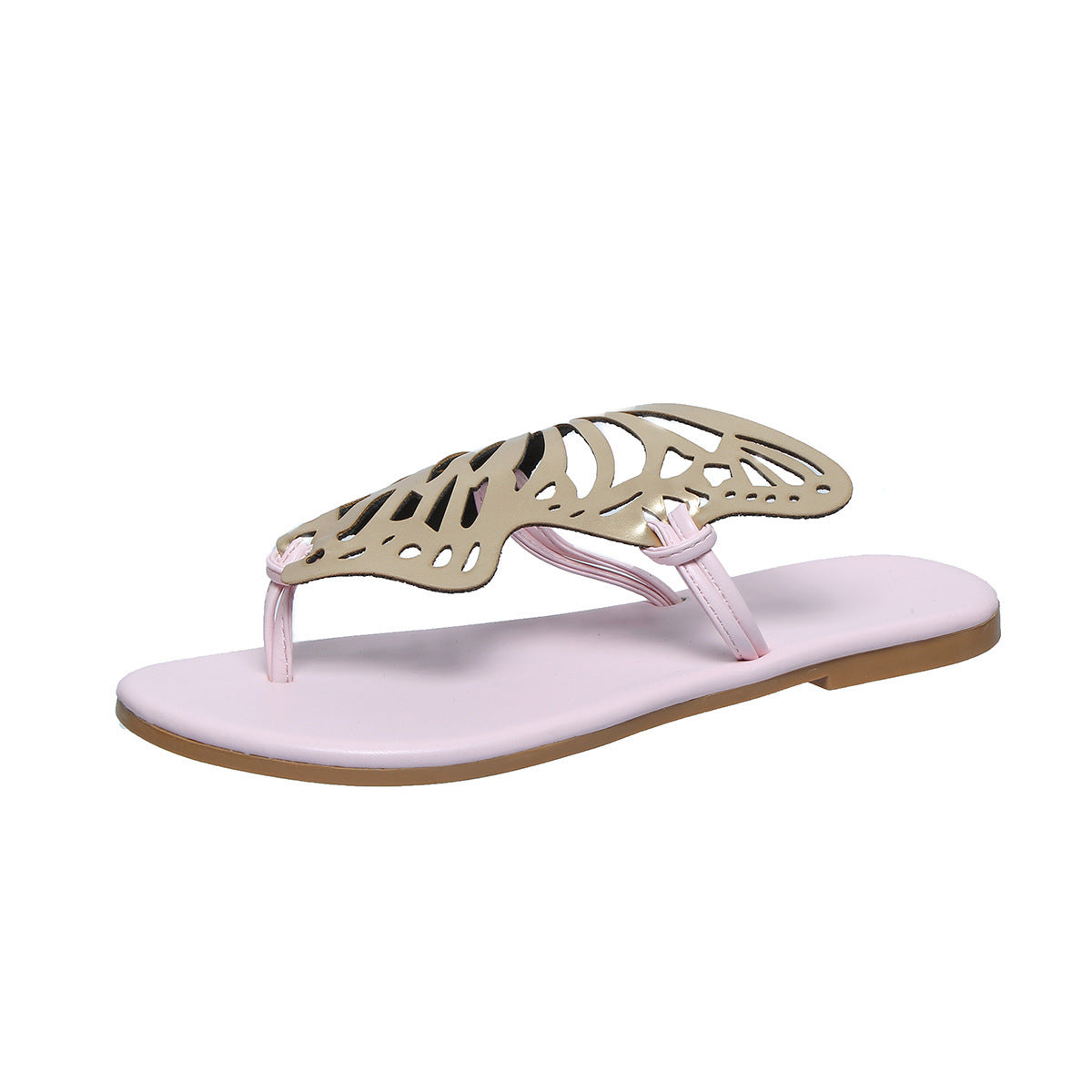 Sommerliche Schmetterling-Flip-Flops Neue flache Slides für Frauen