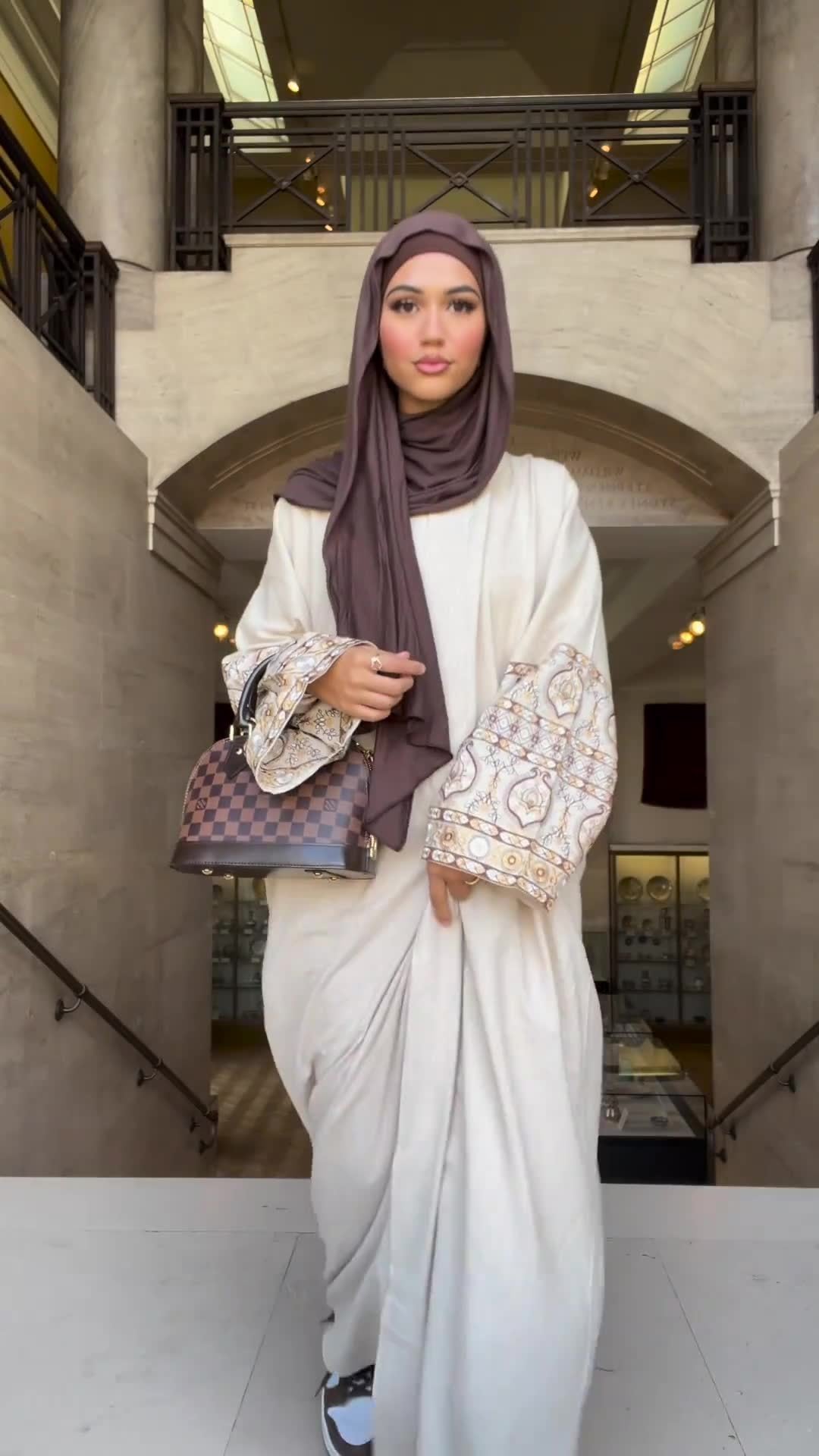 Bohème-Stil Bedrucktes Damenkleid mit Puffärmeln und lockerem Retro-Look