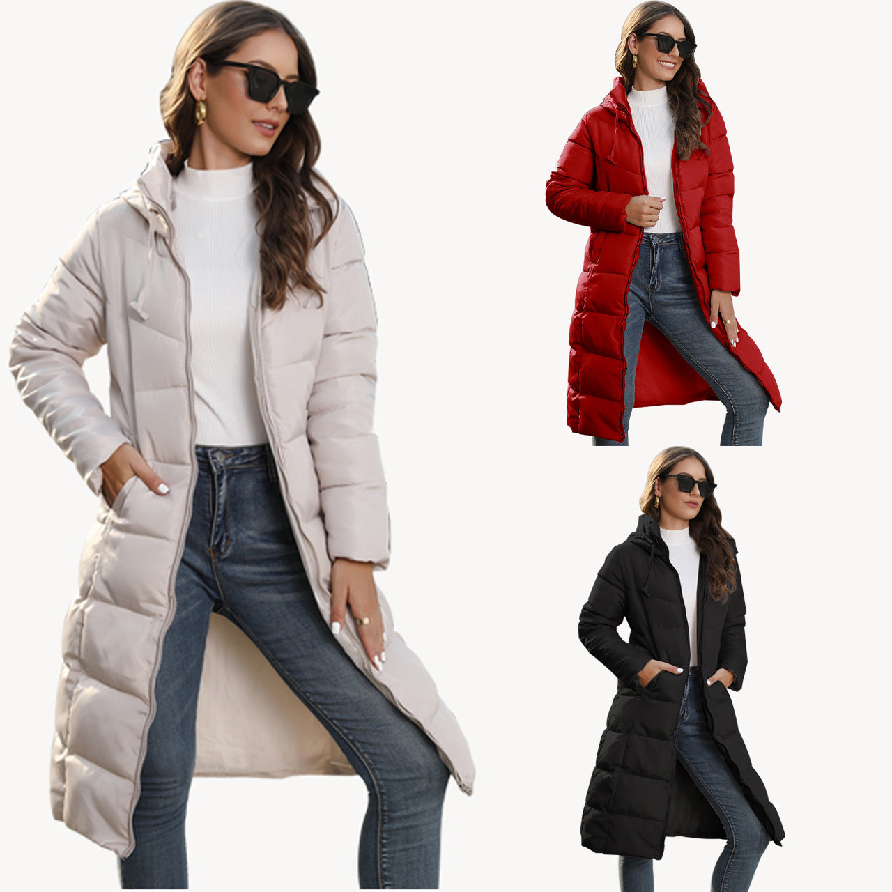 Kapuzenjacke für Damen – Gepolstert und slim fit