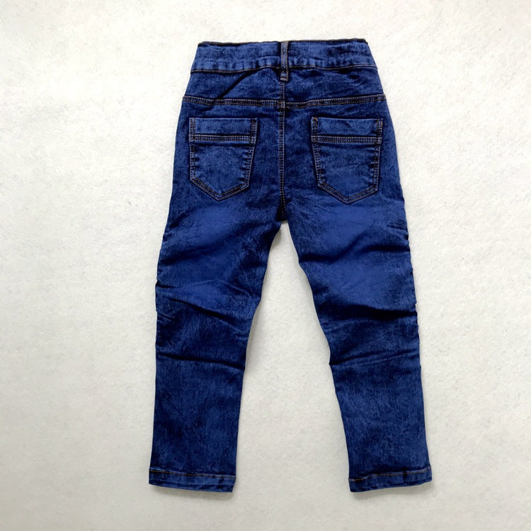 Kinderhose mit Crinkle-Effekt und Slim Fit-Passform