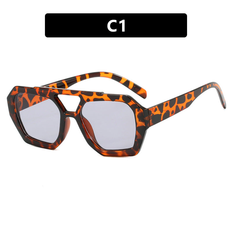 Großer Rand Sonnenbrille mit Doppelstrahl