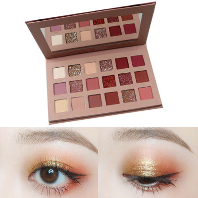 Perle-Matt Lidschattenpalette Terra Töne - 18 Farben