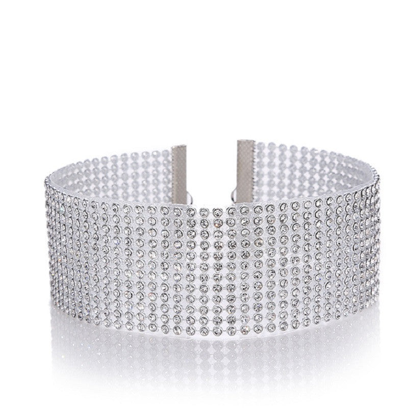 Elegante Halskette mit Kristallen und Strass für Damen