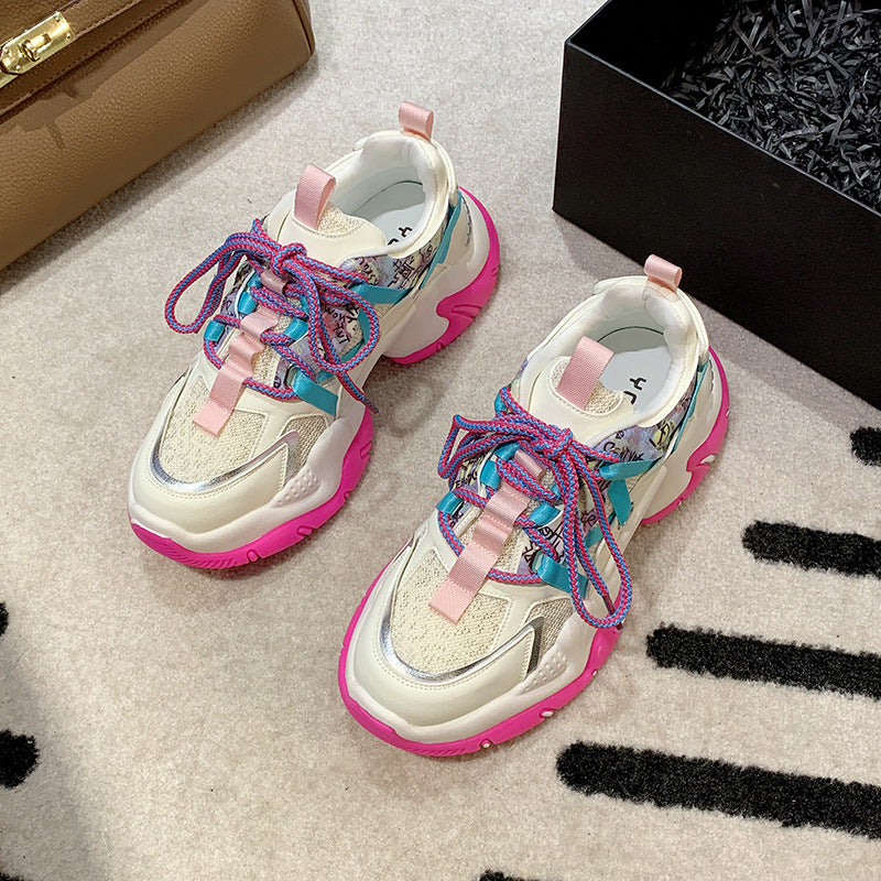 Mesh Atmungsaktive Casual Daddy Schuhe Vier Jahreszeiten