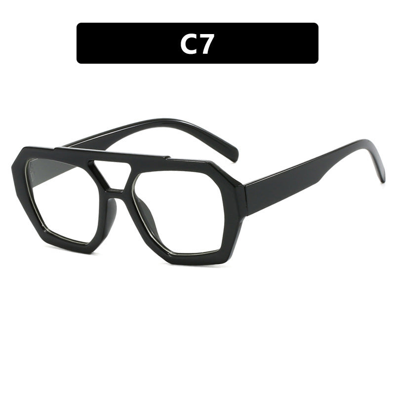 Großer Rand Sonnenbrille mit Doppelstrahl
