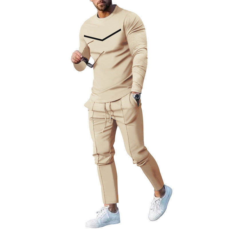 Rundhals Langarm T-Shirt & Hose