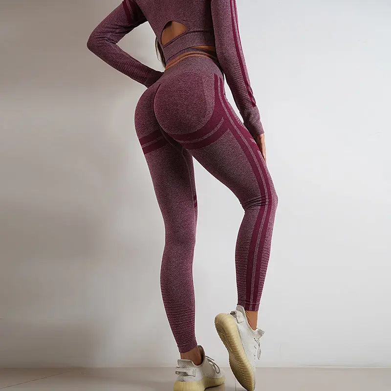 Gym Fitness Leggings und lang ärmel