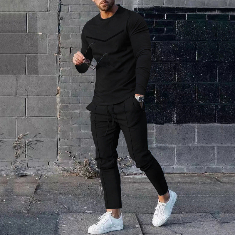 Rundhals Langarm T-Shirt & Hose