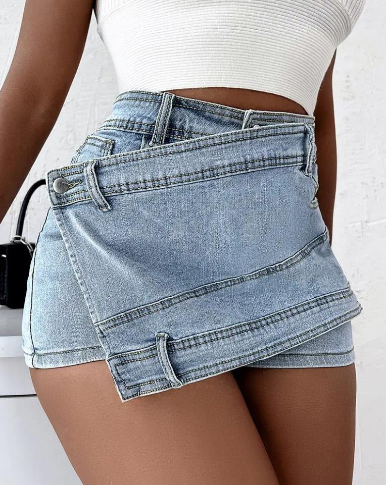 Denim-Rock Leggings Short