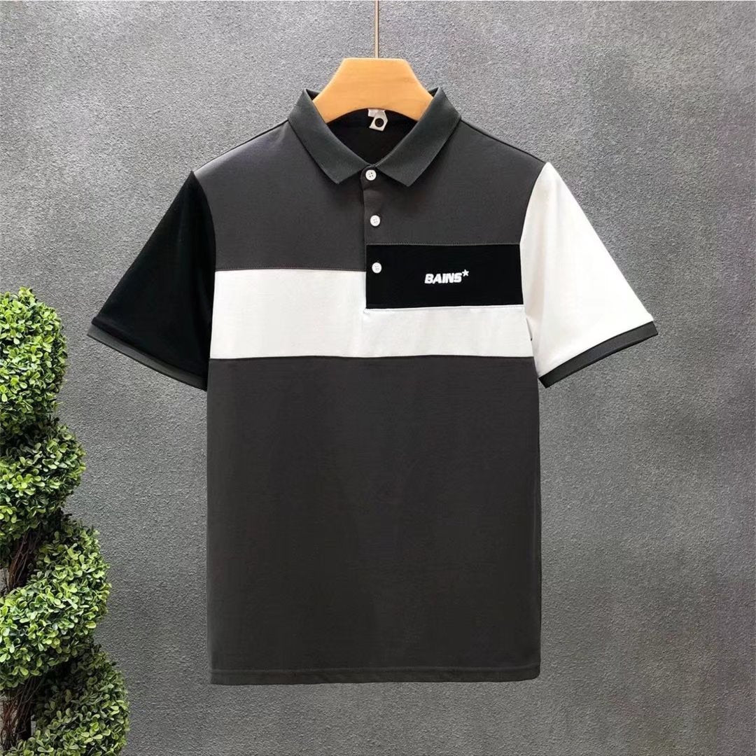 Herren Polo Shirt mit Kontrastnähten und kurzen Ärmeln