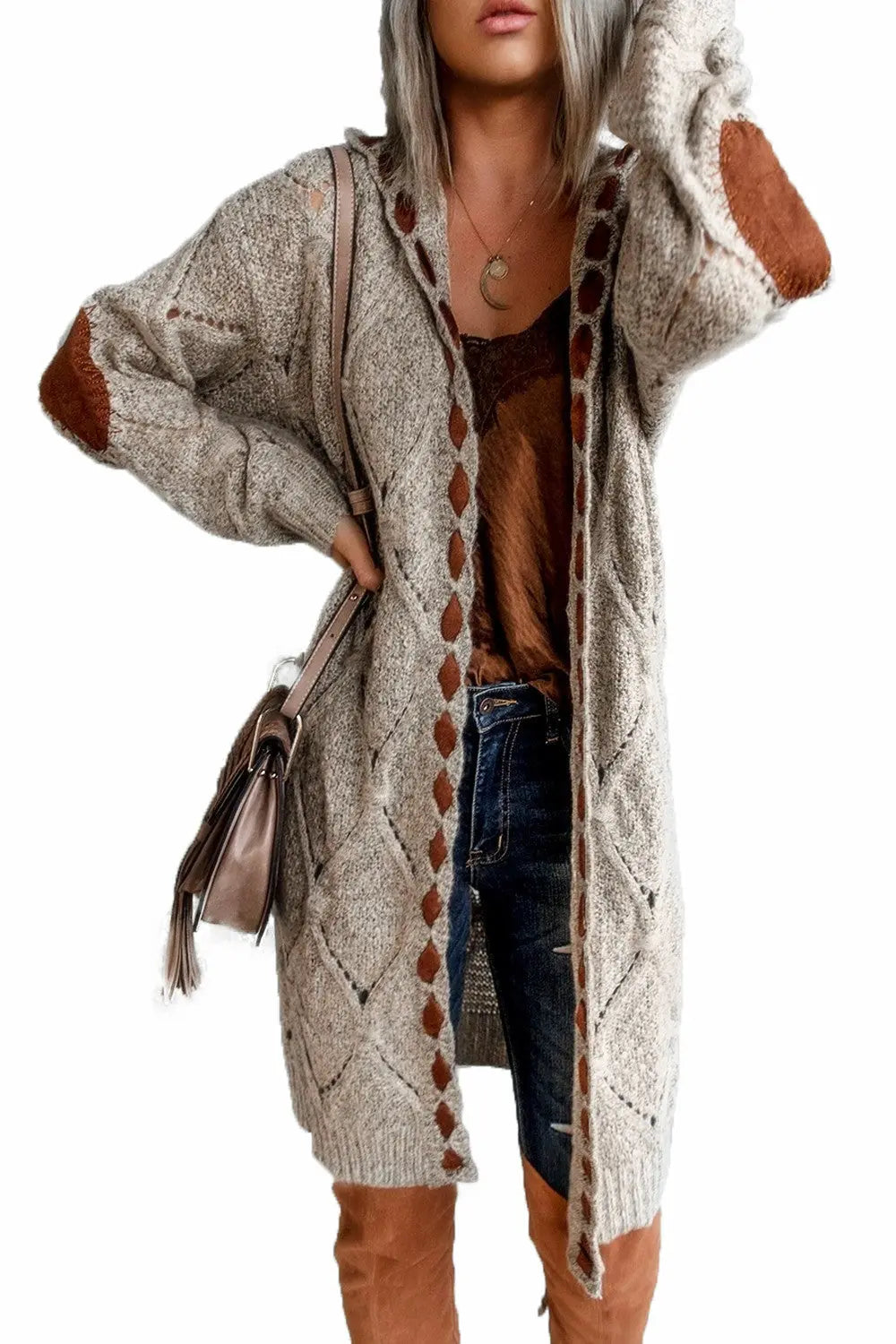 Langarm-Strickjacke
