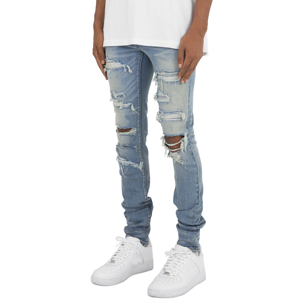 Herrenmode Stretch-Slim-Jeans mit Persönlichkeit