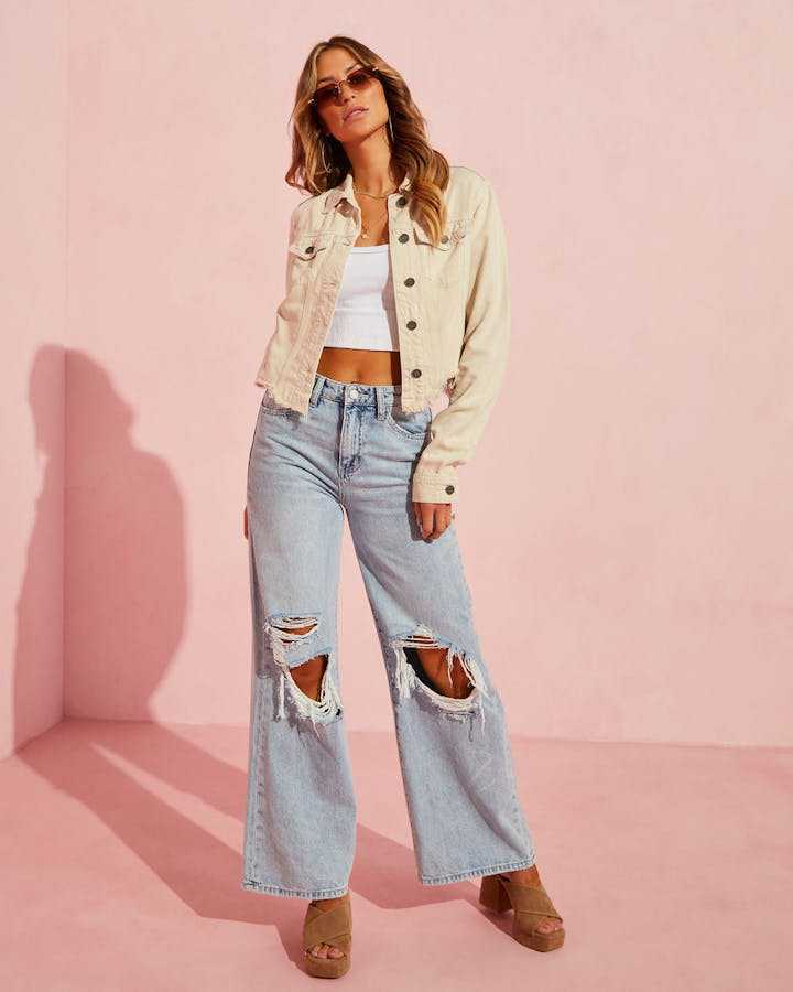Schlankheits-Ripped-Jeans für Frauen