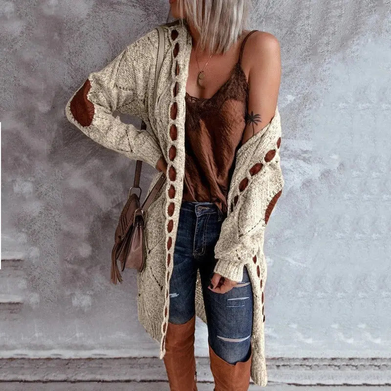 Langarm-Strickjacke